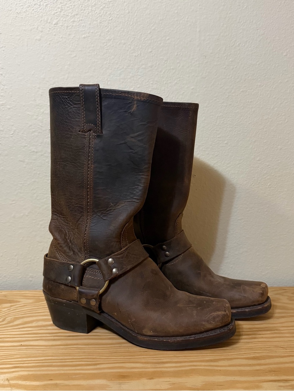 RARE Vintage 90s Frye Harness Leather Boots